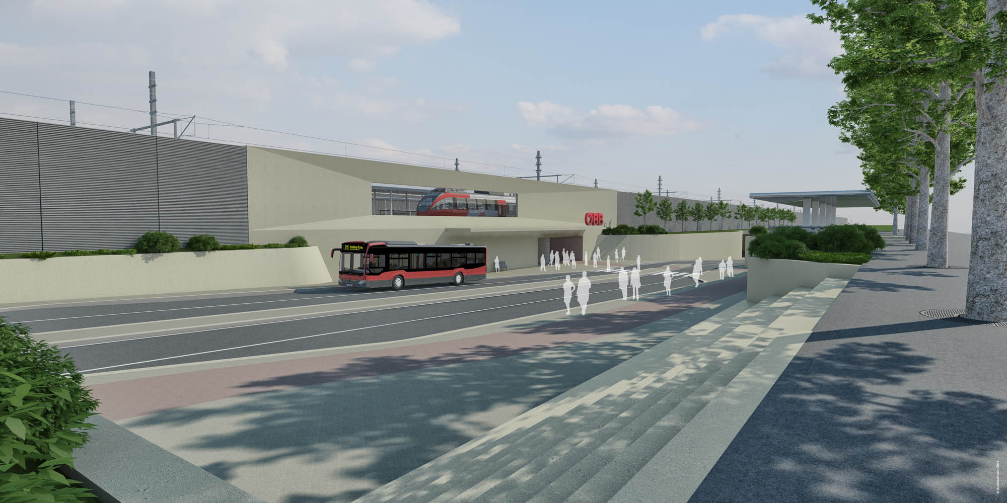Bahnhof Achau Vorplatz
